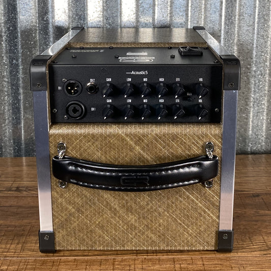 GR Guitar NF Acoustic 5 80 Watt 1x5 2 Channel with Effects Guitar Amplifier Combo Natural Fiber Demo