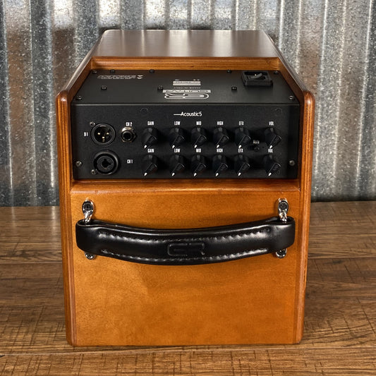 GR Guitar WD Acoustic 5 80 Watt 1x5 2 Channel with Effects Guitar Amplifier Combo Wood Demo