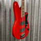 Reverend Thundergun 4 String Bass Transparent Cherry Used