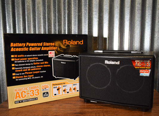 Roland AC-33 30 Watt 2x5' Chorus Acoustic Guitar Amplifier Demo