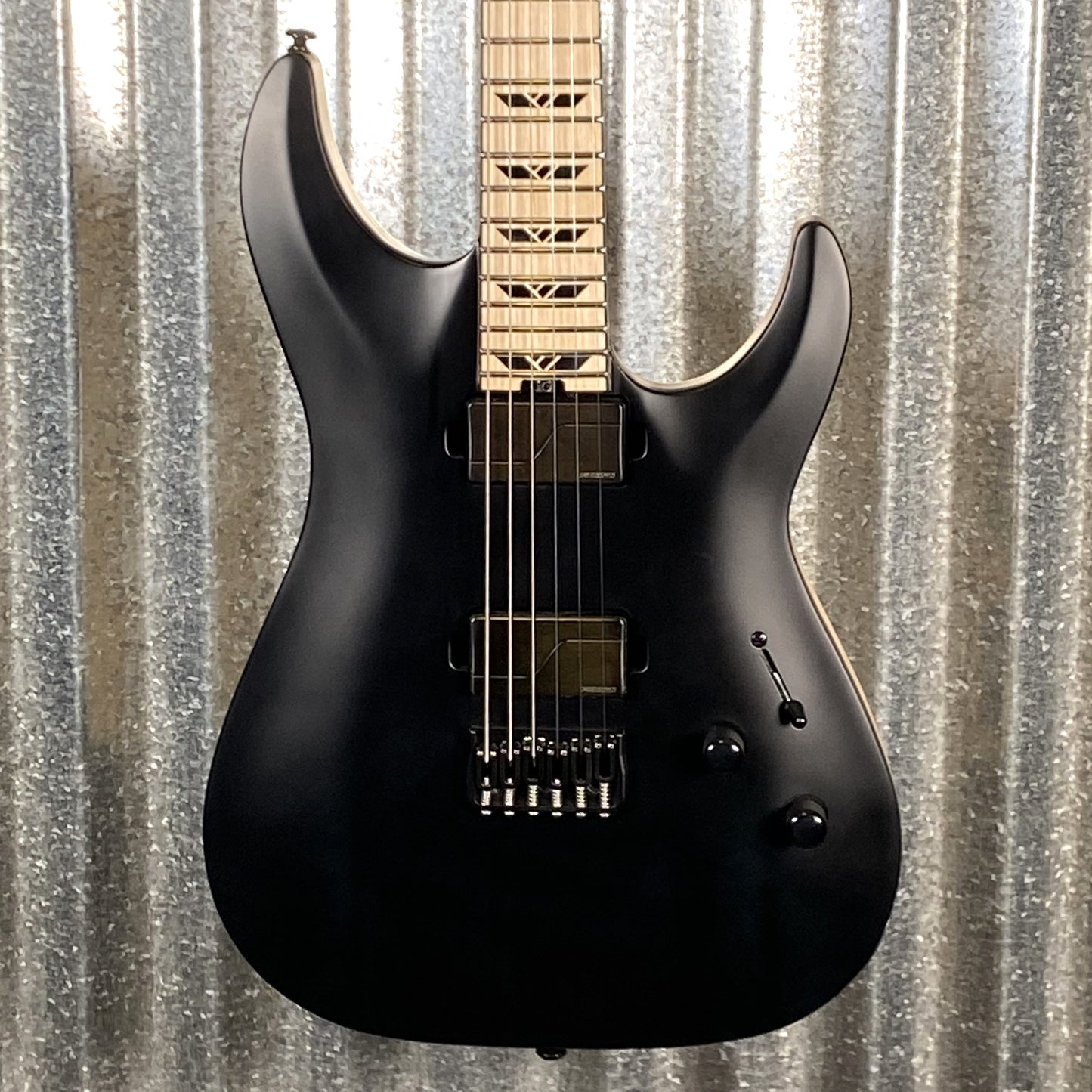 Schecter C-1 SLS Custom Hardtail Fishman Pickups Satin Black Guitar Used