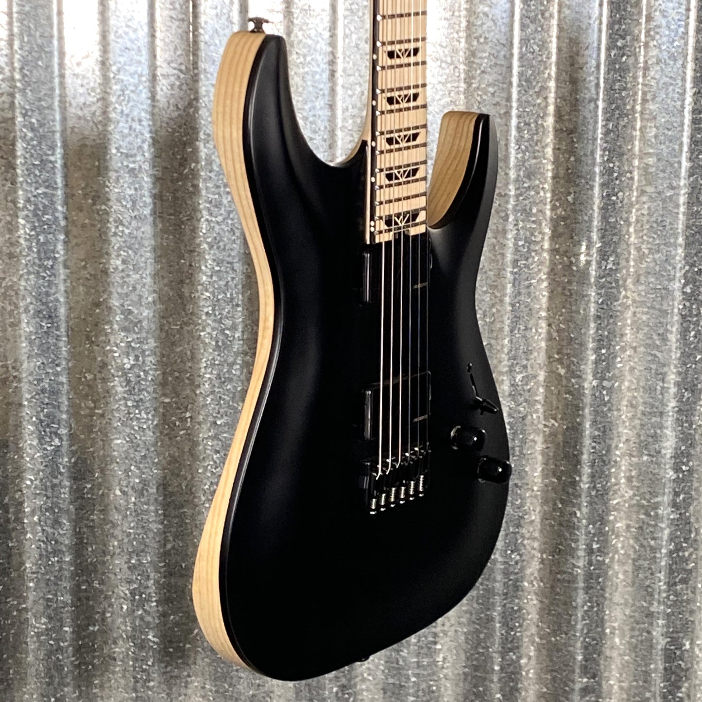 Schecter C-1 SLS Custom Hardtail Fishman Pickups Satin Black Guitar Used