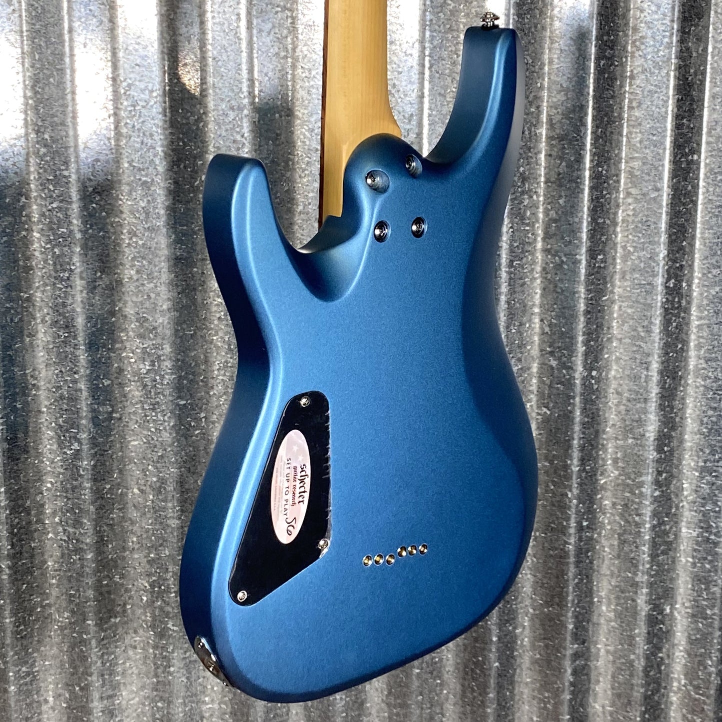 Schecter C-6 Deluxe Satin Metallic Light Blue Guitar Used
