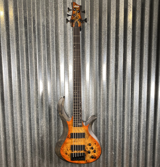 Schecter Riot 5 String Bass Inferno Burst Used