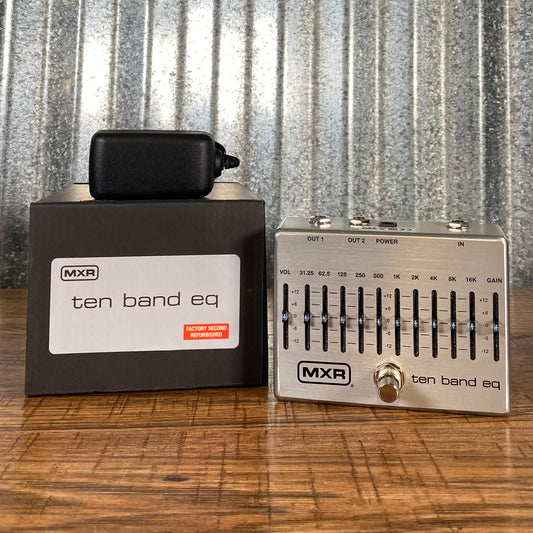 Dunlop MXR M108S 10 Band Graphic Equalizer & Power Supply Guitar EQ Effect Pedal B Stock