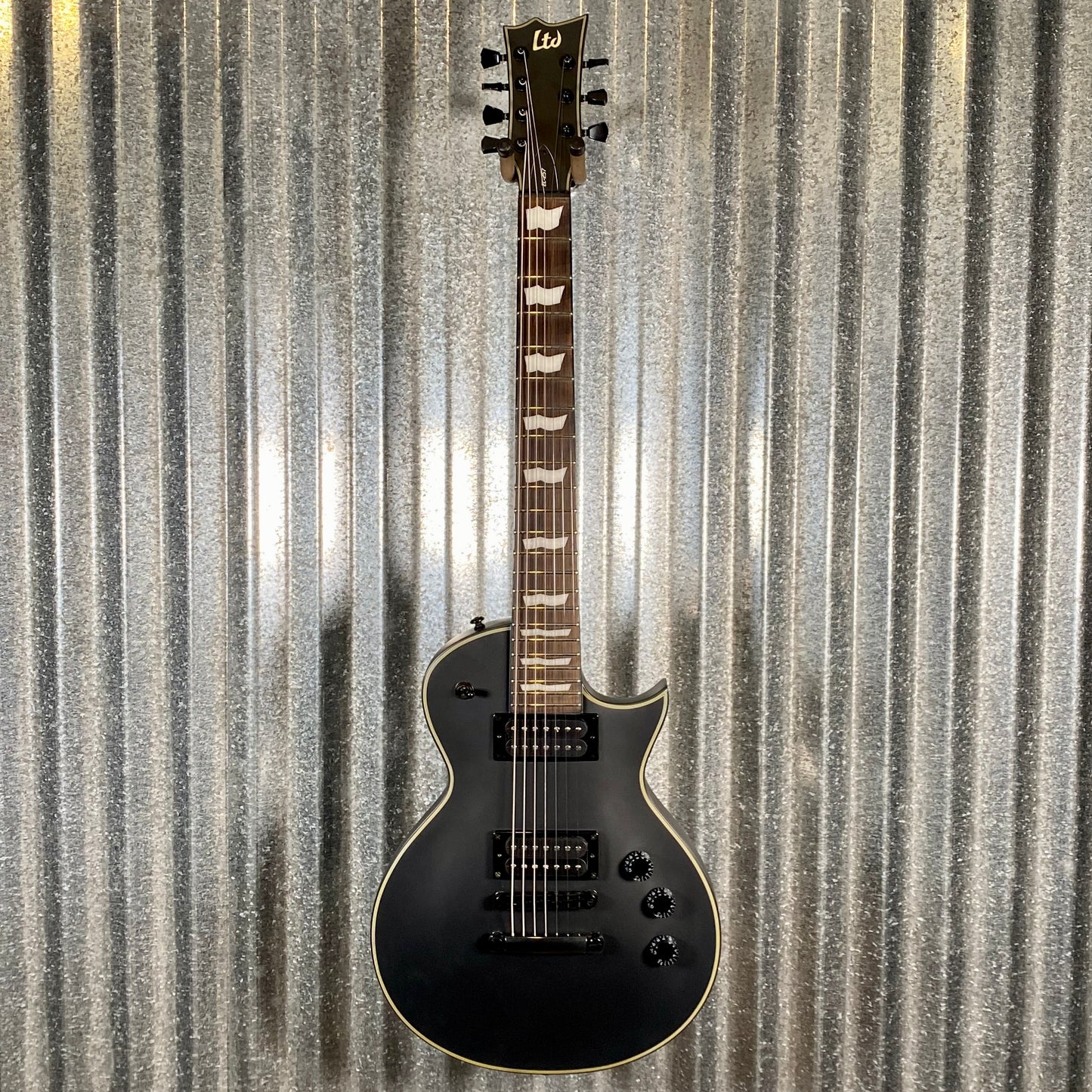 ESP LTD EC-257 Eclipse 7 String Black Satin Guitar LEC257BLKS #0389 Used