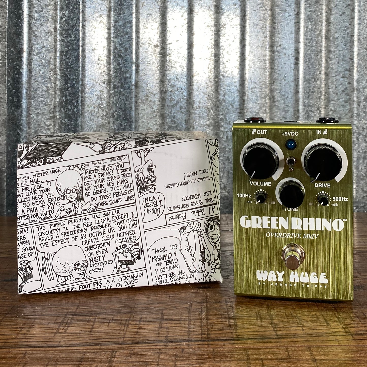 Dunlop Way Huge Electronics WHE207 Green Rhino Overdrive MKIV Guitar Effect Pedal Used