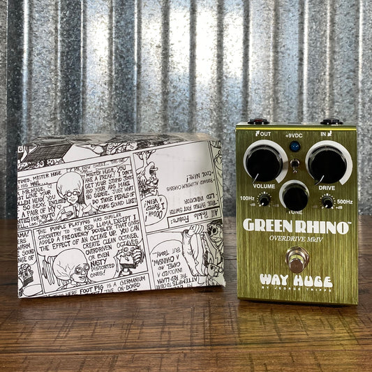 Dunlop Way Huge Electronics WHE207 Green Rhino Overdrive MKIV Guitar Effect Pedal Used