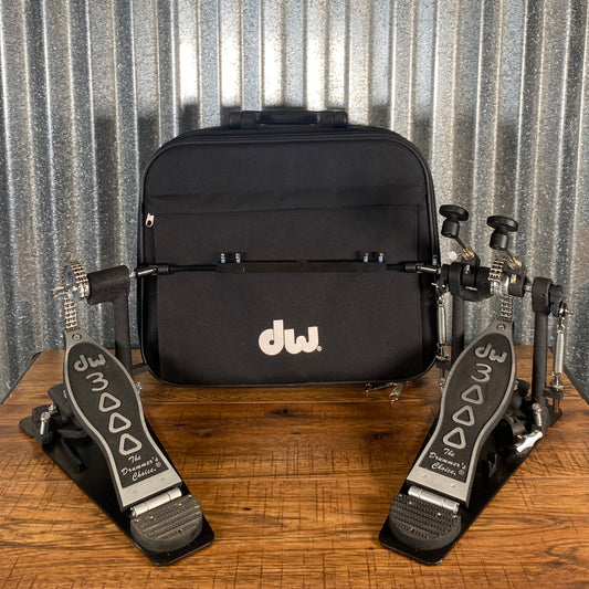 DW 3000 Series Double Bass Drum Pedal & Bag DWCP3002A Used