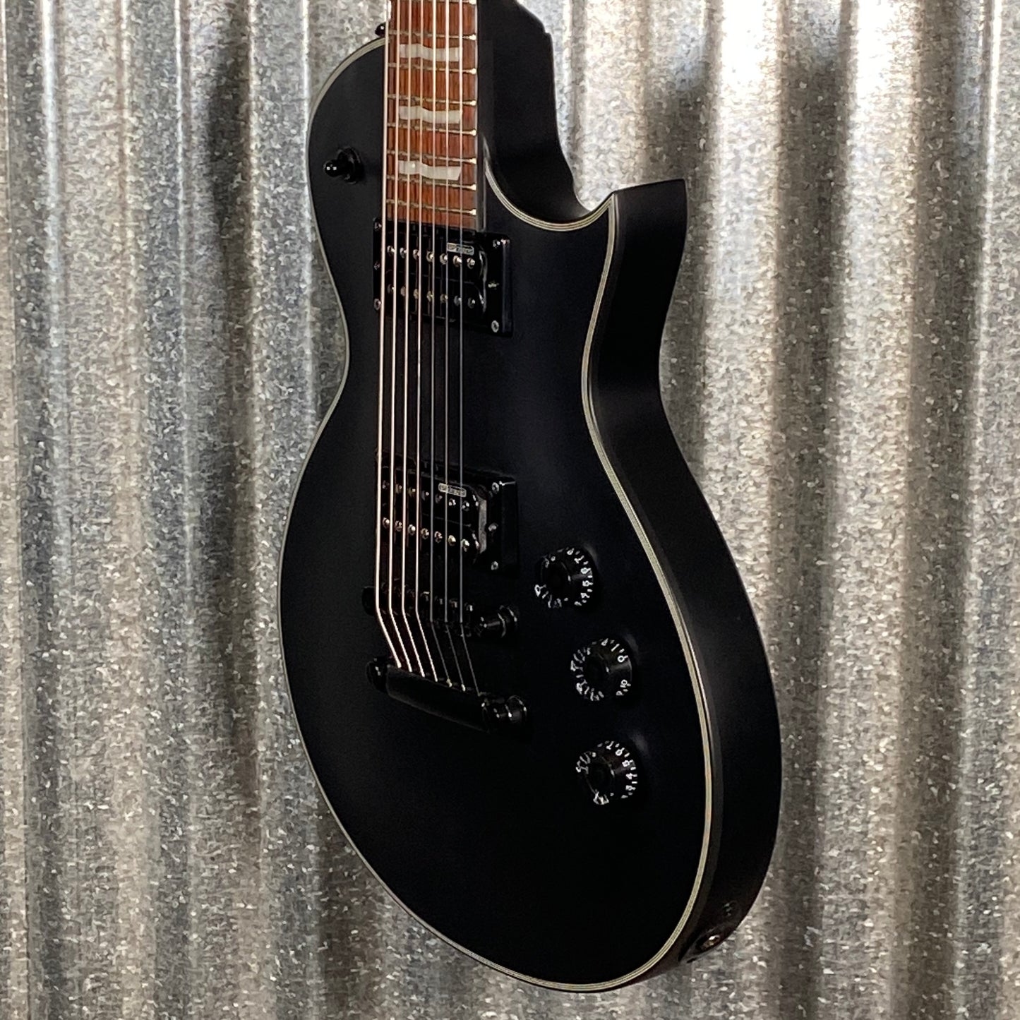 ESP LTD EC-257 Eclipse 7 String Black Satin Guitar LEC257BLKS #0495 Used