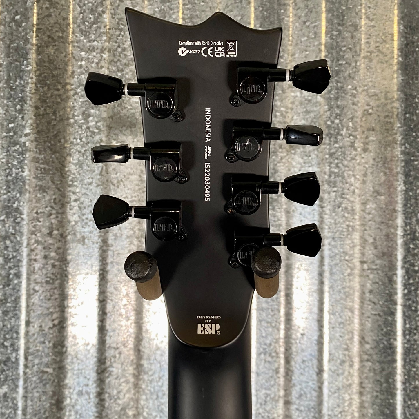 ESP LTD EC-257 Eclipse 7 String Black Satin Guitar LEC257BLKS #0495 Used