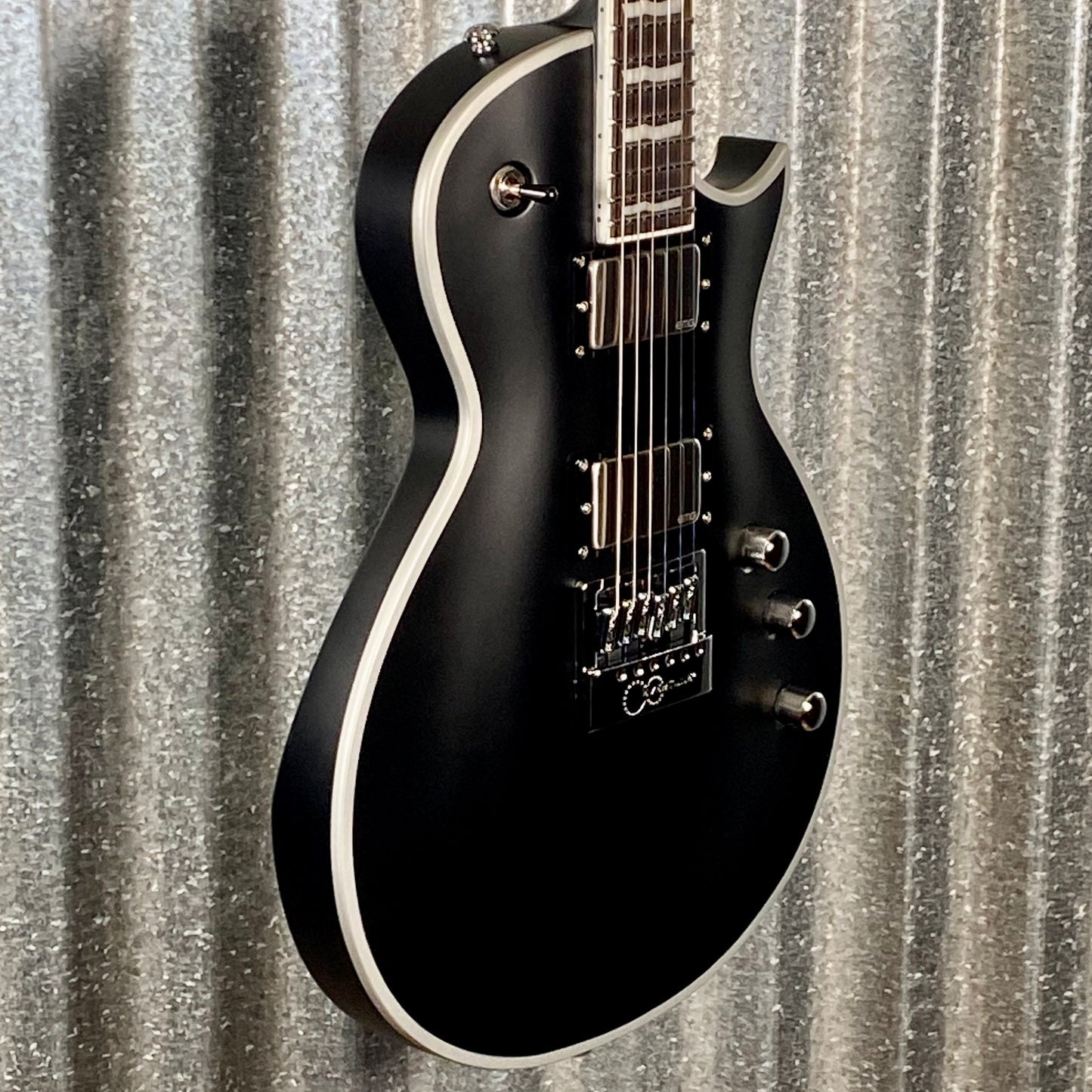 ESP LTD EC-1000 Evertune Bold Binding Black Satin Guitar LEC1000ETBBBLKS #0087 Used