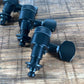 ESP LTD Logo Locking Tuning Machine Set of 6 Inline Two Pin Mount Black Satin Used