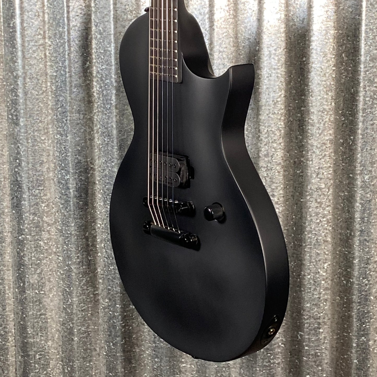 ESP LTD EC Black Metal Eclipse Seymour Duncan Black Satin Guitar LECBKMBLKS #1989 Used