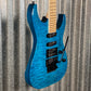 ESP LTD MH-203QM See Thru Blue Quilt Top Guitar MH203QMSTB #0106 Used