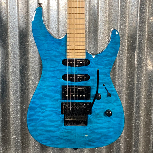 ESP LTD MH-203QM See Thru Blue Quilt Top Guitar MH203QMSTB #0106 Used