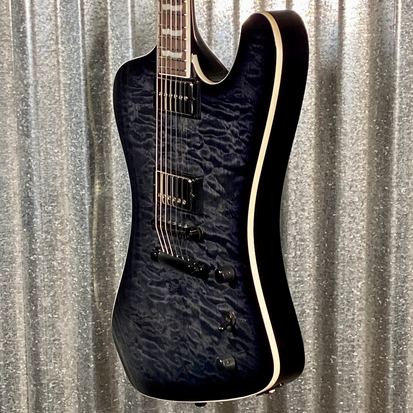 ESP LTD Phoenix-1000 Quilt See Thru Black Sunburst Guitar LPHX1000QMSTBLKSB #1470 Used