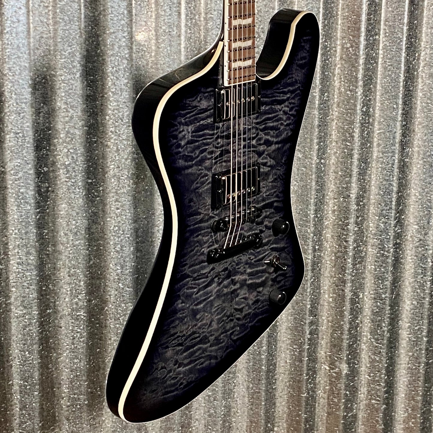 ESP LTD Phoenix-1000 Quilt See Thru Black Sunburst Guitar LPHX1000QMSTBLKSB #1470 Used