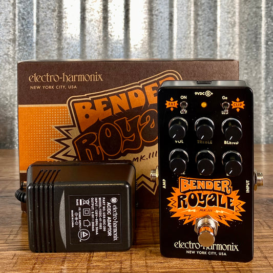 Electro-Harmonix EHX Bender Royale MKIII Fuzz Guitar Effect Pedal Black