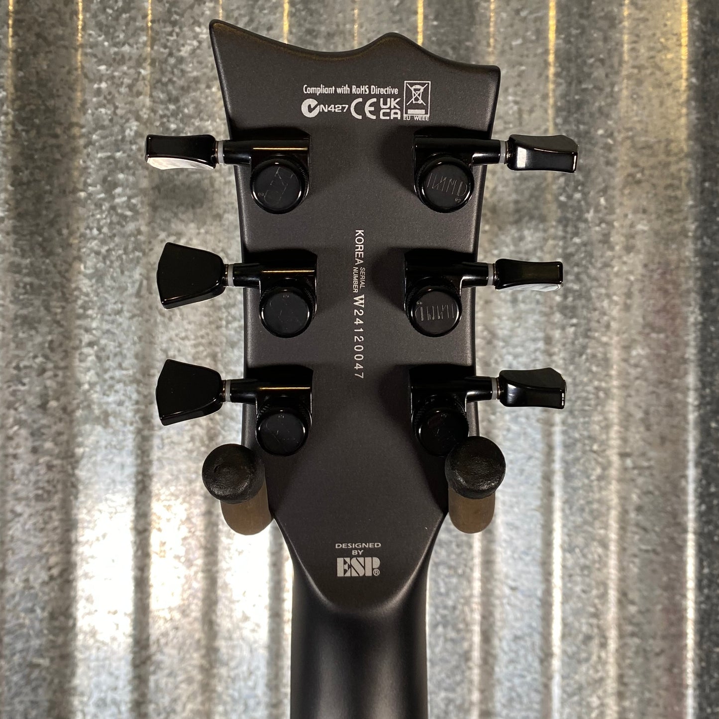 ESP LTD EC-1000B Baritone Charcoal Metallic Satin Guitar LEC1000BCHMS #0047 Used