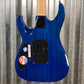 ESP LTD MH-203QM See Thru Blue Quilt Top Guitar MH203QMSTB #0337 Used
