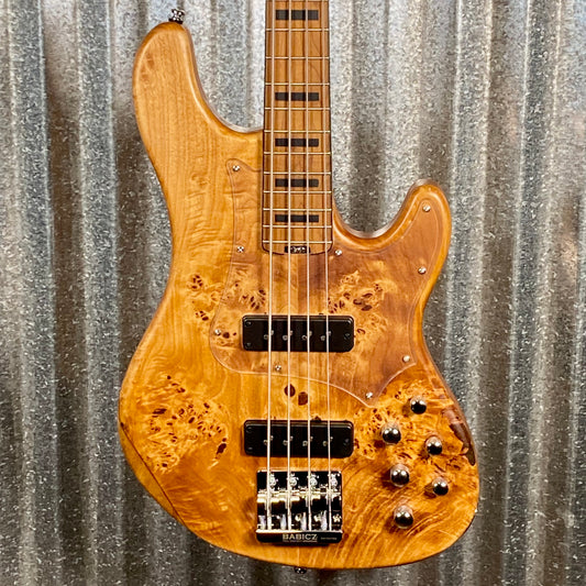 Cort GB Modern 4 String Bass Open Pore Vintage Natural Burl GBMODERN4OPVN & Bag #4057