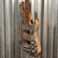 Cort GB Modern 4 String Bass Open Pore Charcoal Gray Burl GBMODERN4OPCG & Bag #4920