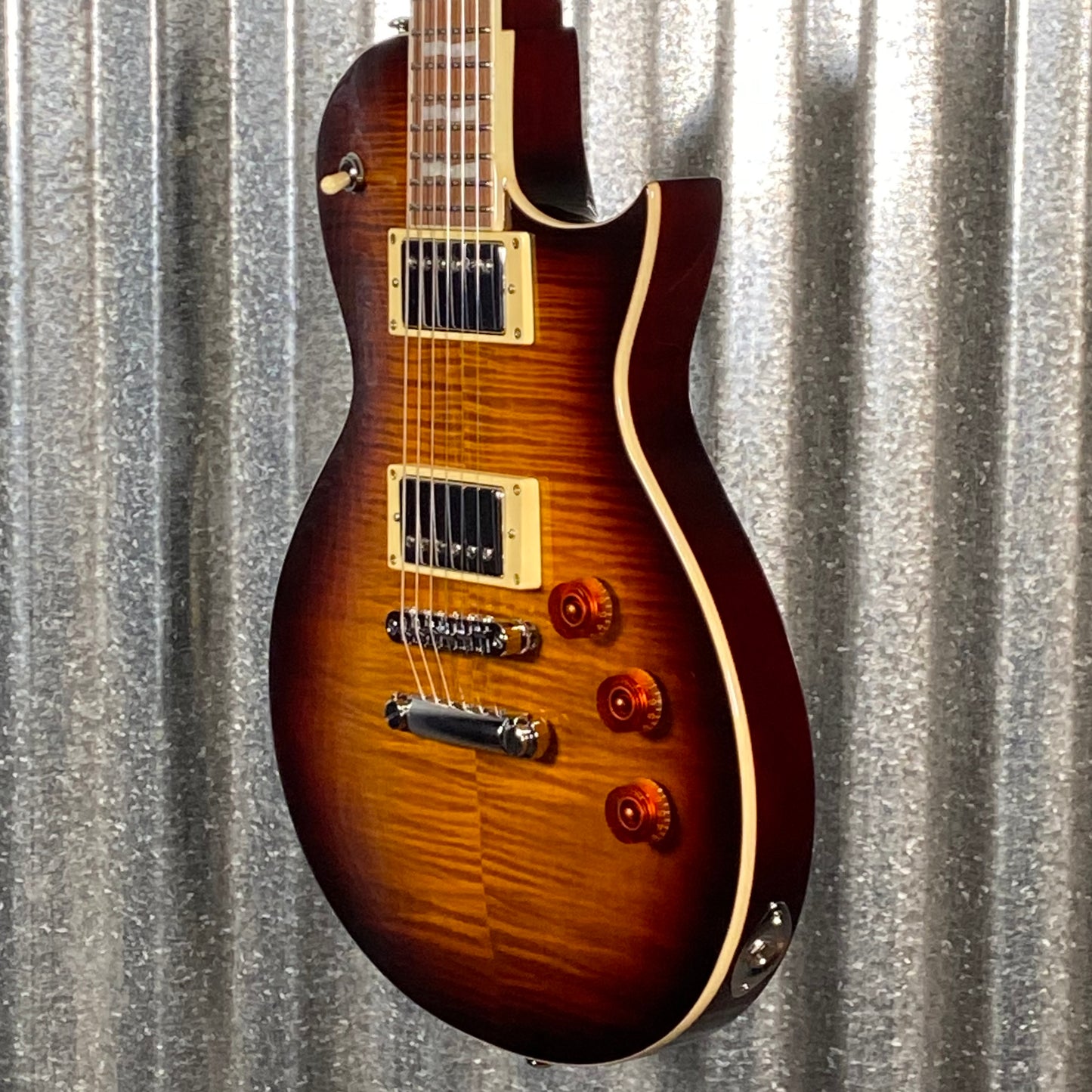 ESP LTD EC-256 Flame Dark Brown Sunburst Guitar LEC256FMDBSB #2431 Used