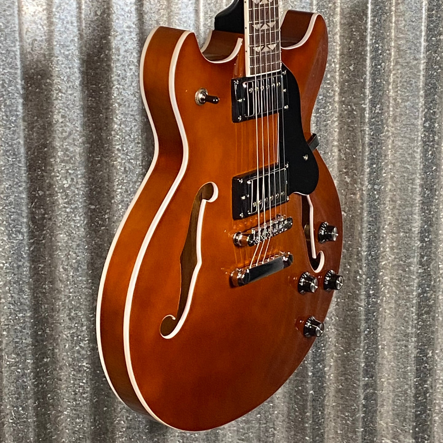 Westcreek Guitars 333 Semi Hollow Body Double Cutaway Amber Brown #0165 Used