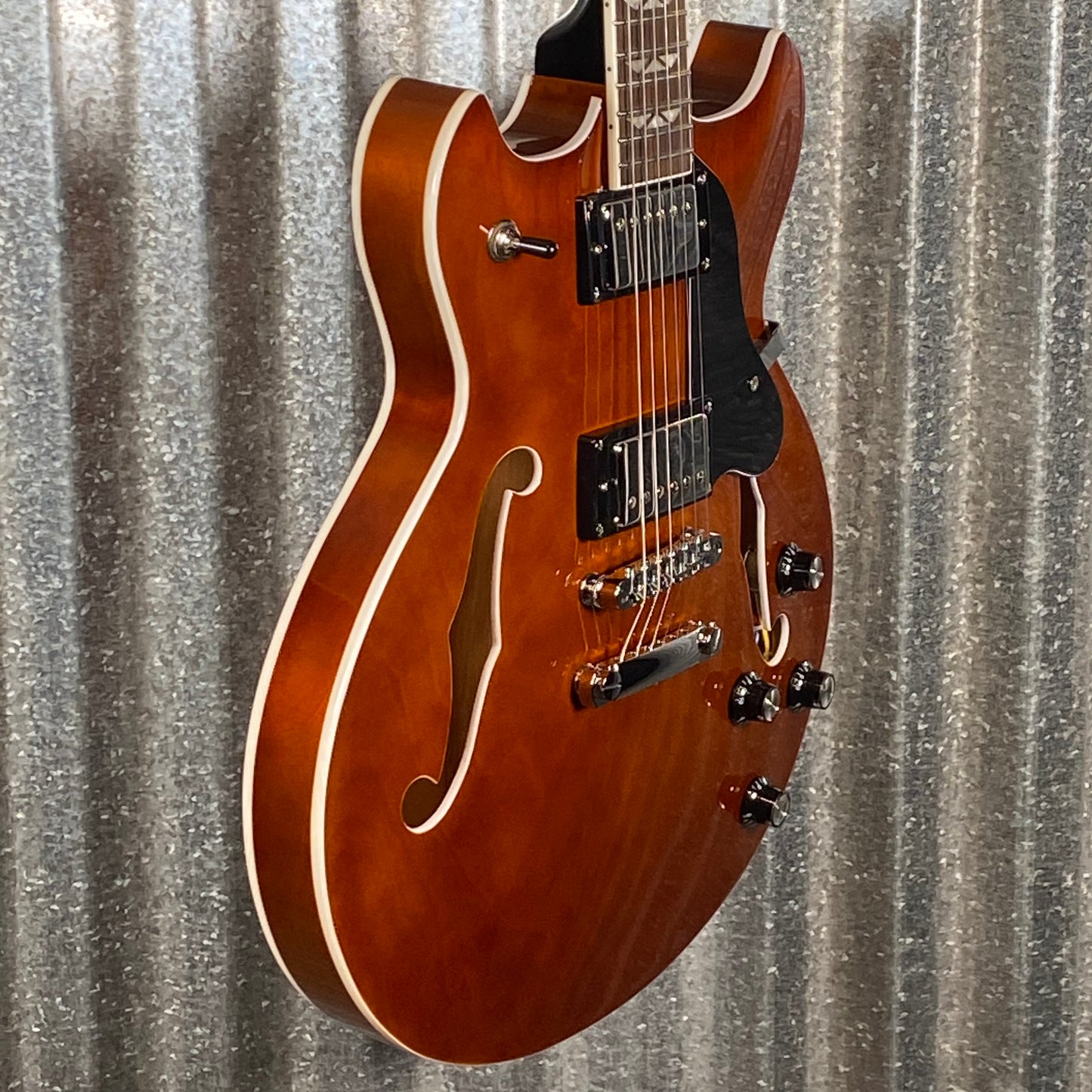 Westcreek Guitars 333 Semi Hollow Body Double Cutaway Amber Brown #0164 Used