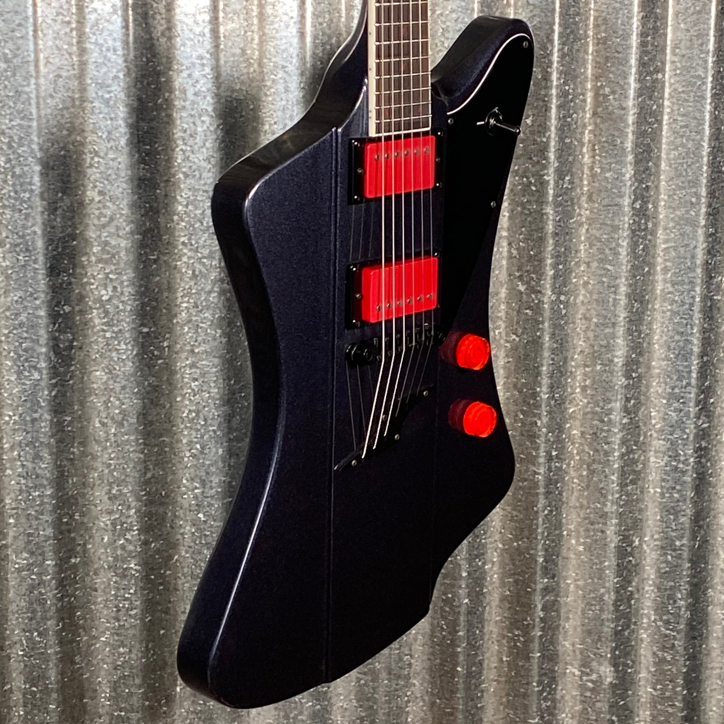 Westcreek Guitars Mirage T Bird Style Dual Humbucker Guitar Black #0132 Used