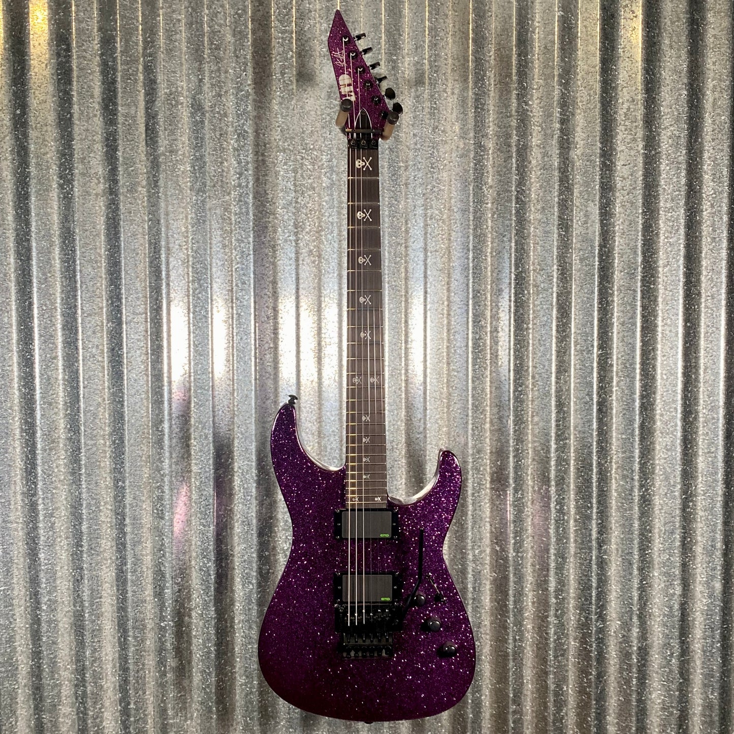 ESP LTD KH-602 Kirk Hammett Purple Sparkle EMG Guitar & Case KH602PSP #0942 Used