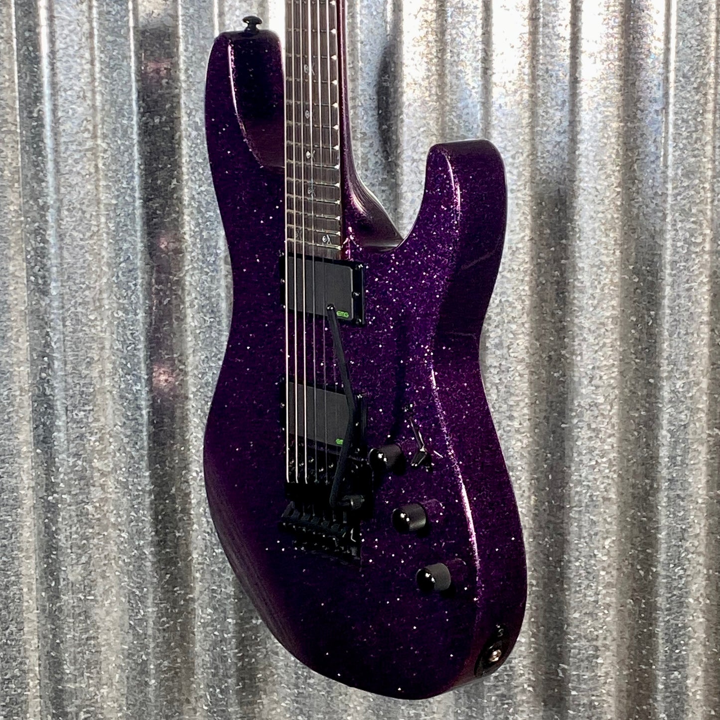 ESP LTD KH-602 Kirk Hammett Purple Sparkle EMG Guitar & Case KH602PSP #0329 Used