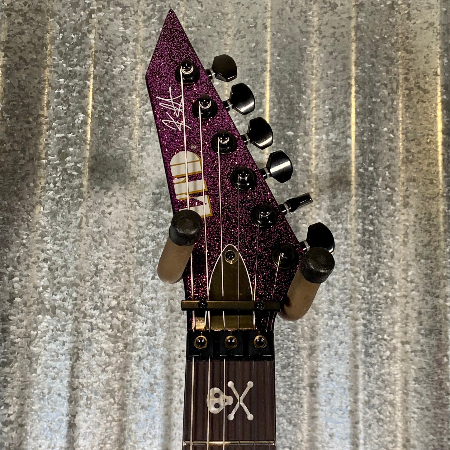 ESP LTD KH-602 Kirk Hammett Purple Sparkle EMG Guitar & Case KH602PSP #0329 Used
