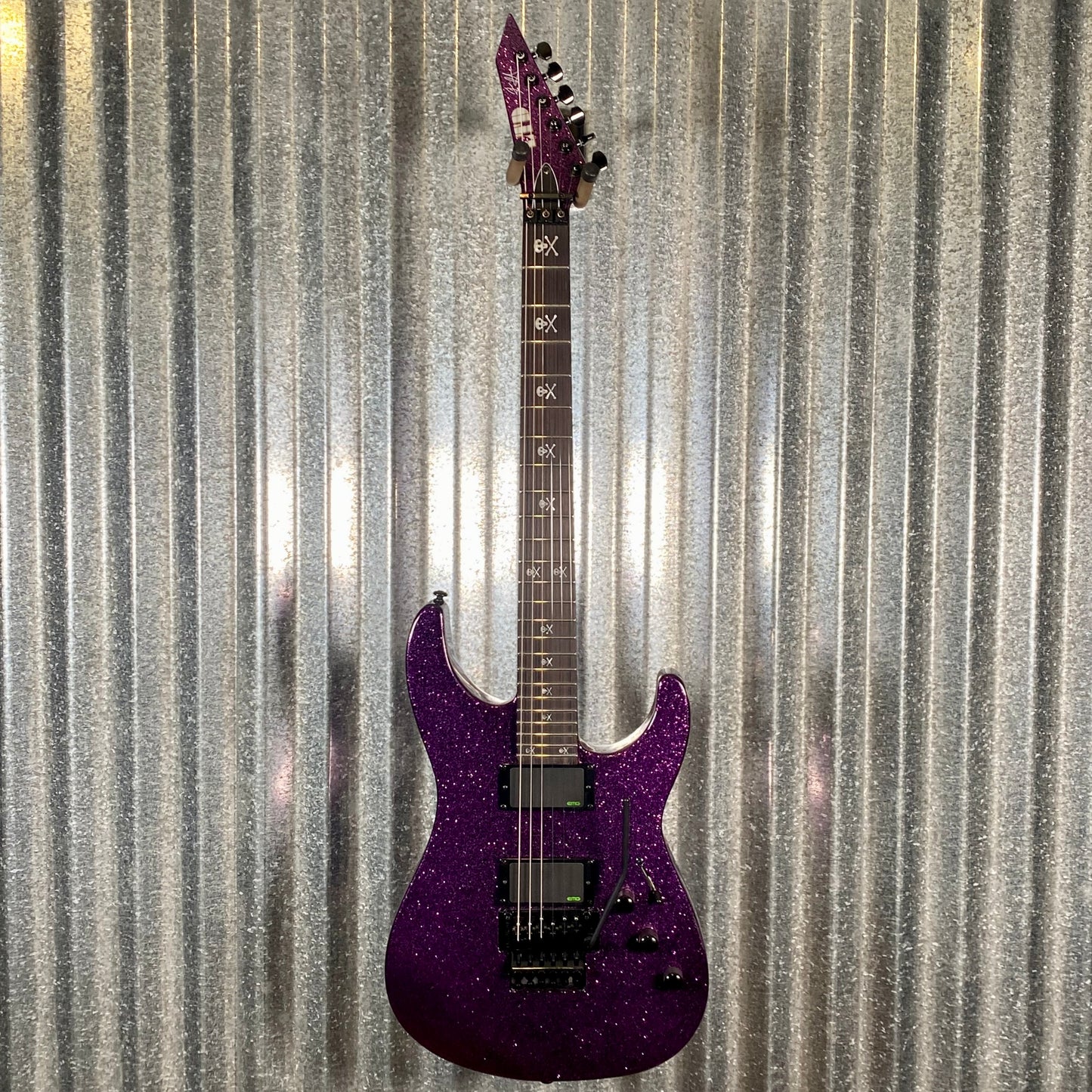 ESP LTD KH-602 Kirk Hammett Purple Sparkle EMG Guitar & Case KH602PSP #0329 Used