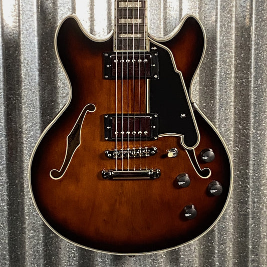 D'Angelico Premier Mini DC Brown Burst Guitar & Bag #1635 Used