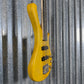 Glarry GW101 Short Scale 4 String Bass Yellow Satin & Bag #1111 Used