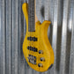 Glarry GW101 Short Scale 4 String Bass Yellow Satin & Bag #1111 Used