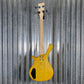 Glarry GW101 Short Scale 4 String Bass Yellow Satin & Bag #1111 Used