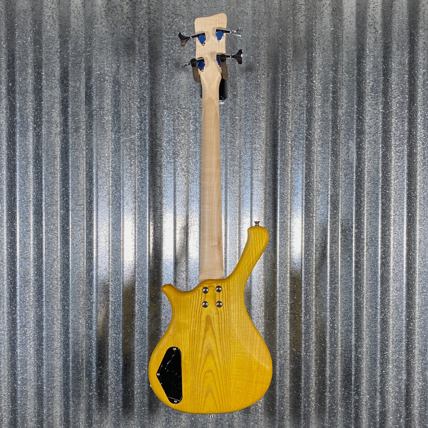 Glarry GW101 Short Scale 4 String Bass Yellow Satin & Bag #1111 Used