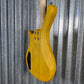 Glarry GW101 Short Scale 4 String Bass Yellow Satin & Bag #1111 Used