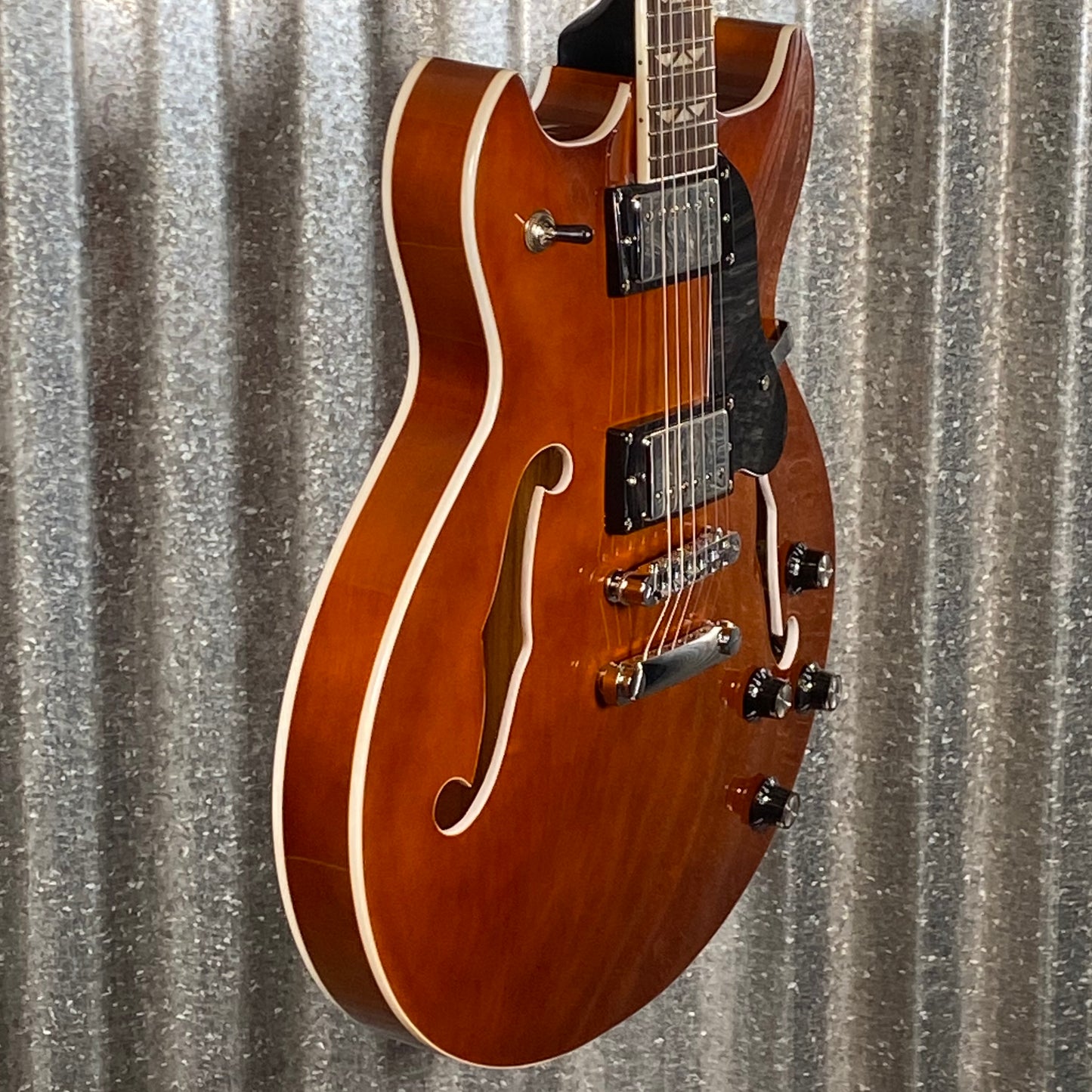 Westcreek Guitars 333 Semi Hollow Body Double Cutaway Amber Brown #0160 Used