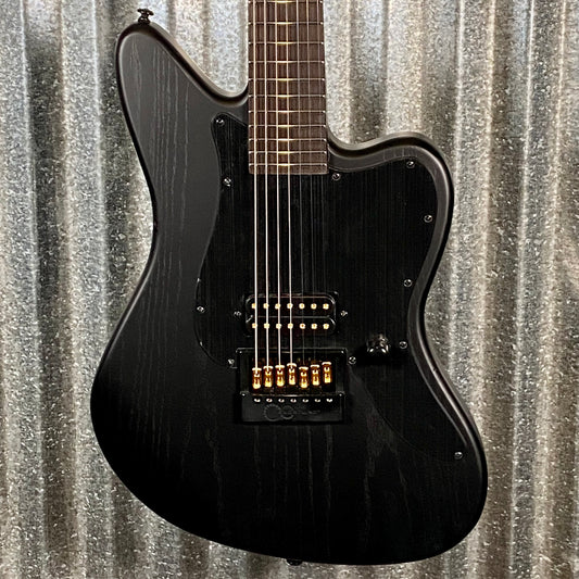 ESP LTD Alex Wade XJ 7 String Baritone Evertune Black Satin Guitar & Case LAWXJ7BETOGB #1531 Used