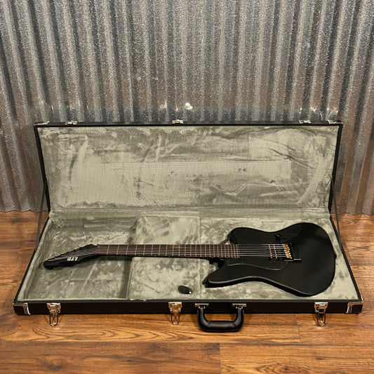 ESP LTD Alex Wade XJ 7 String Baritone Evertune Black Satin Guitar & Case LAWXJ7BETOGB #1531 Used