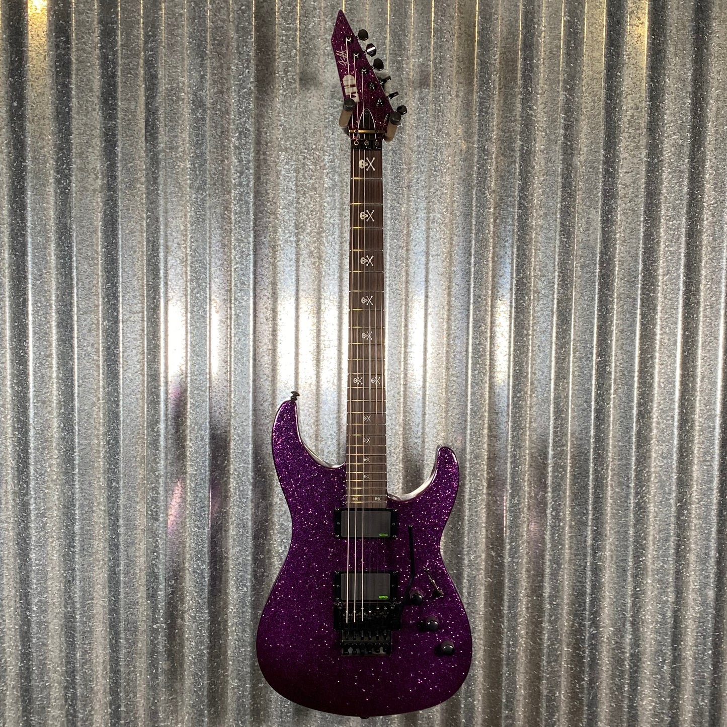 ESP LTD KH-602 Kirk Hammett Purple Sparkle EMG Guitar & Case KH602PSP #1341 Used
