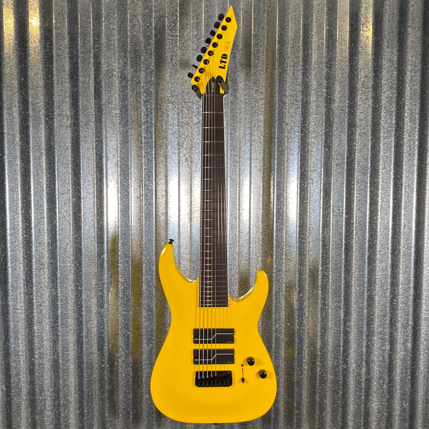 ESP LTD SC-608 Stephen Carpenter Yellow Fluence 8 String Baritone Guitar & Case LSC608BYELF1 #3004 Used