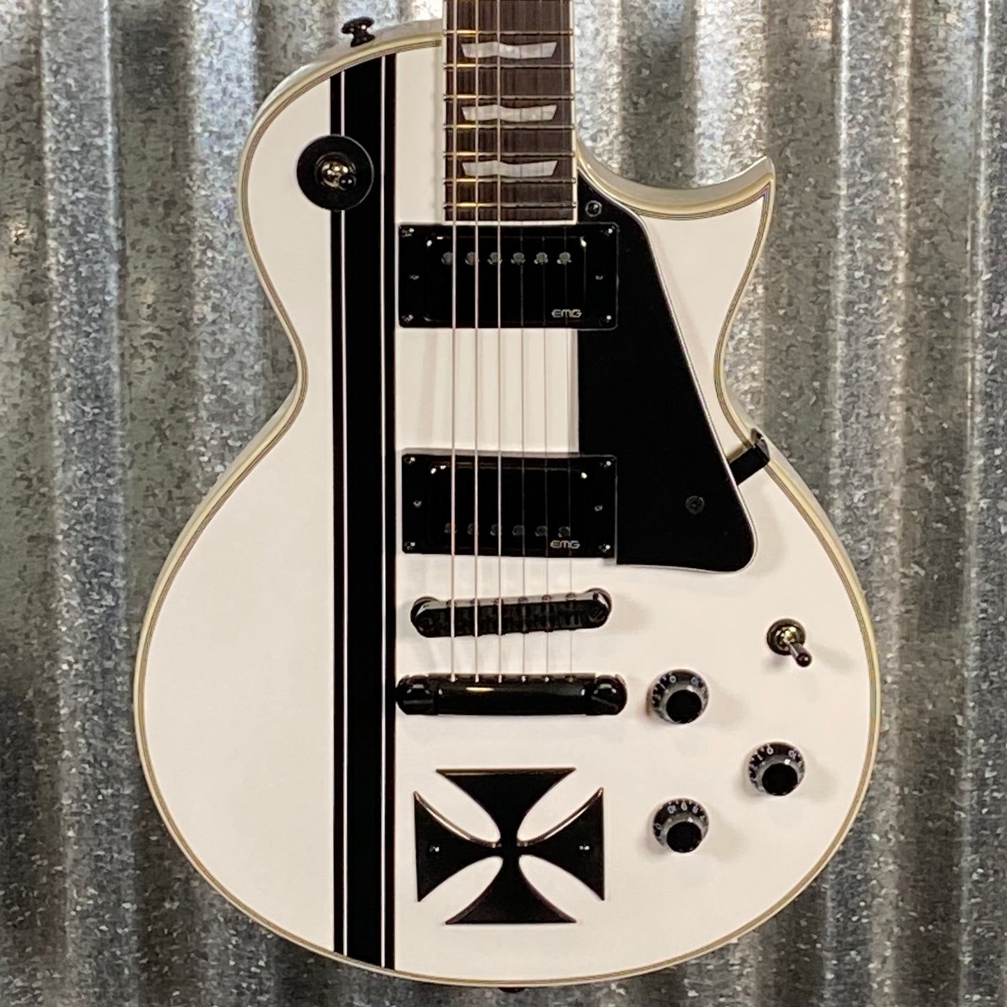 ESP LTD Iron Cross James Hetfield Snow White Guitar & Case LIRONCROSSSW # 0507 Used