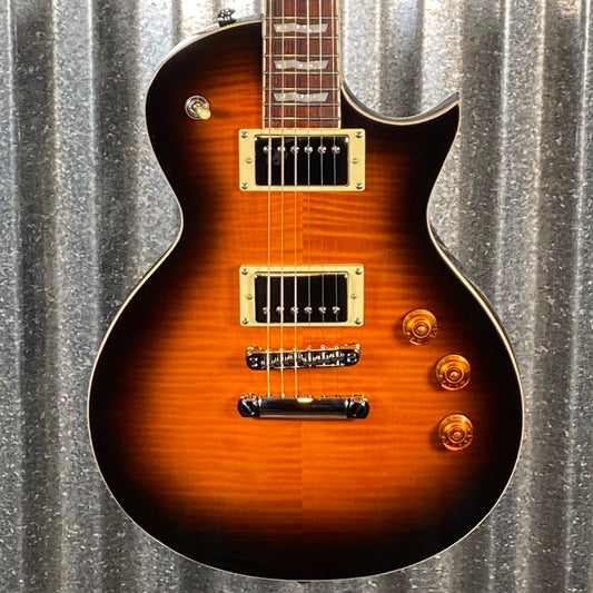 ESP LTD EC-256 Flame Dark Brown Sunburst Guitar LEC256FMDBSB #0402 Used