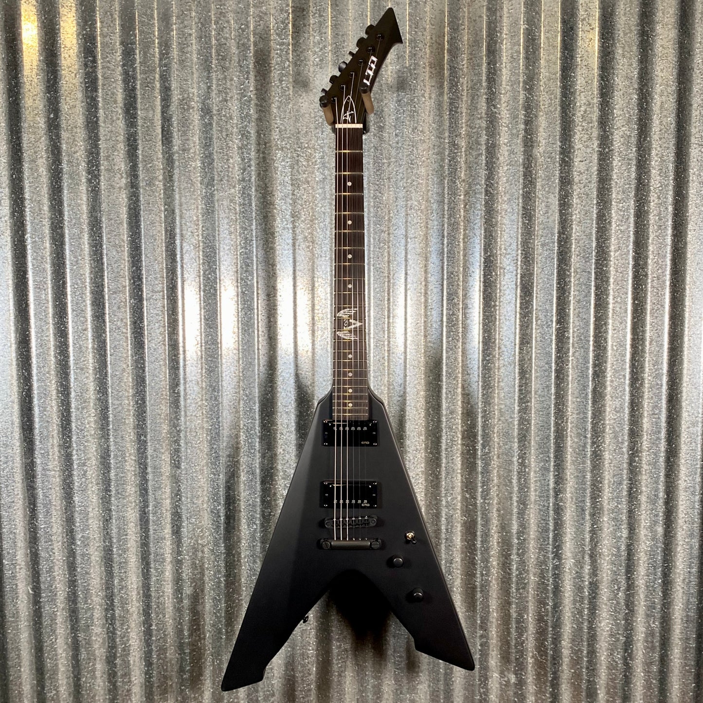 ESP LTD Vulture James Hetfield Black Satin EMG Guitar & Case #1064 Used