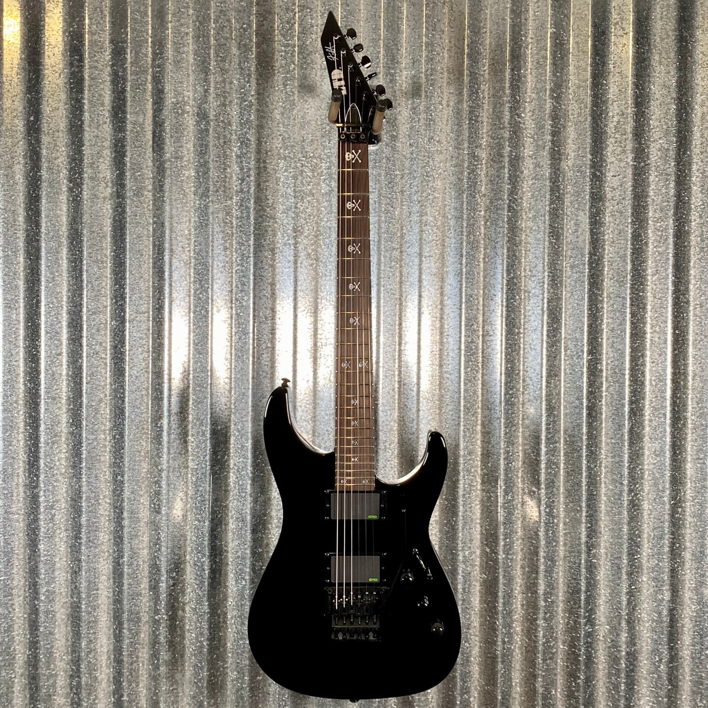 ESP LTD KH-602 Kirk Hammett EMG Black Guitar & Case LKH602 #0408 Used